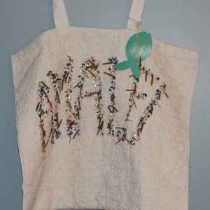 Antica Sartoria "AMALFI" Beaded Tote Bag Beach Tote Day Bag NEW WITH TAGS